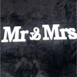 Mr & Mrs White Wedding Sign